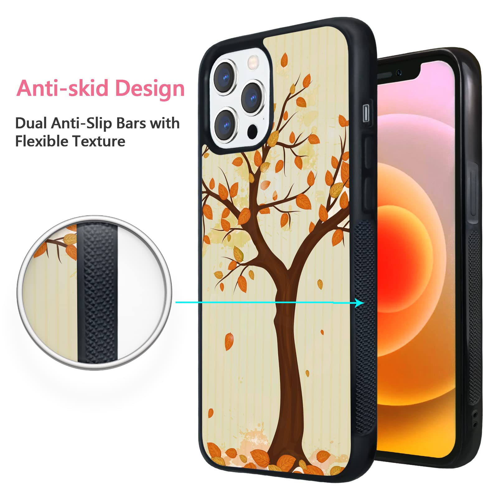 Autumn Leaves iPhone 13 Pro Max Case 6.7 Inch - Shockproof Protective TPU Aluminum Cover for Women & Men | Perfect for Fall Outings, Travel, and Everyday Protection