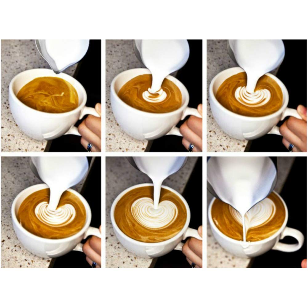 Premium Stainless Steel Milk Frothing Pitcher 32oz (900ML) - Barista-Grade Frother for Coffee, Matcha, Chai, Cappuccino & Hot Chocolate - Easy-Read Measurement Marks - Perfect for Home Cafes, Coffee Shops & Gift Giving