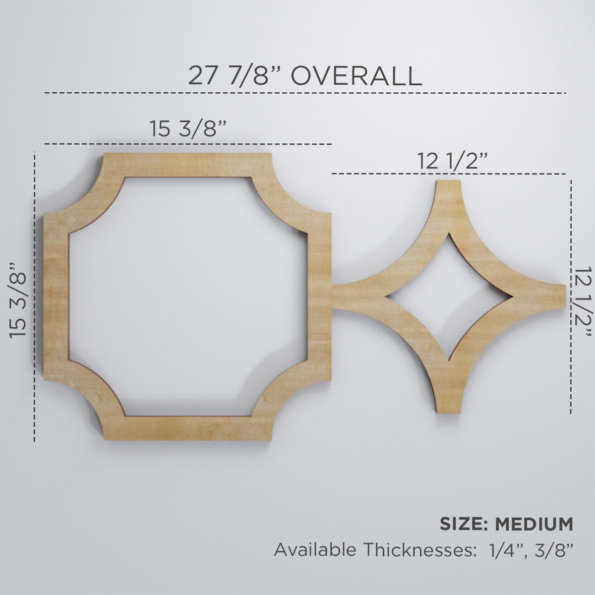 Anderson Decorative Fretwork Wall Panels - Laser Cut Wooden Room Dividers for Home & Office Decor - Perfect for Living Rooms, Bedrooms, and Commercial Spaces