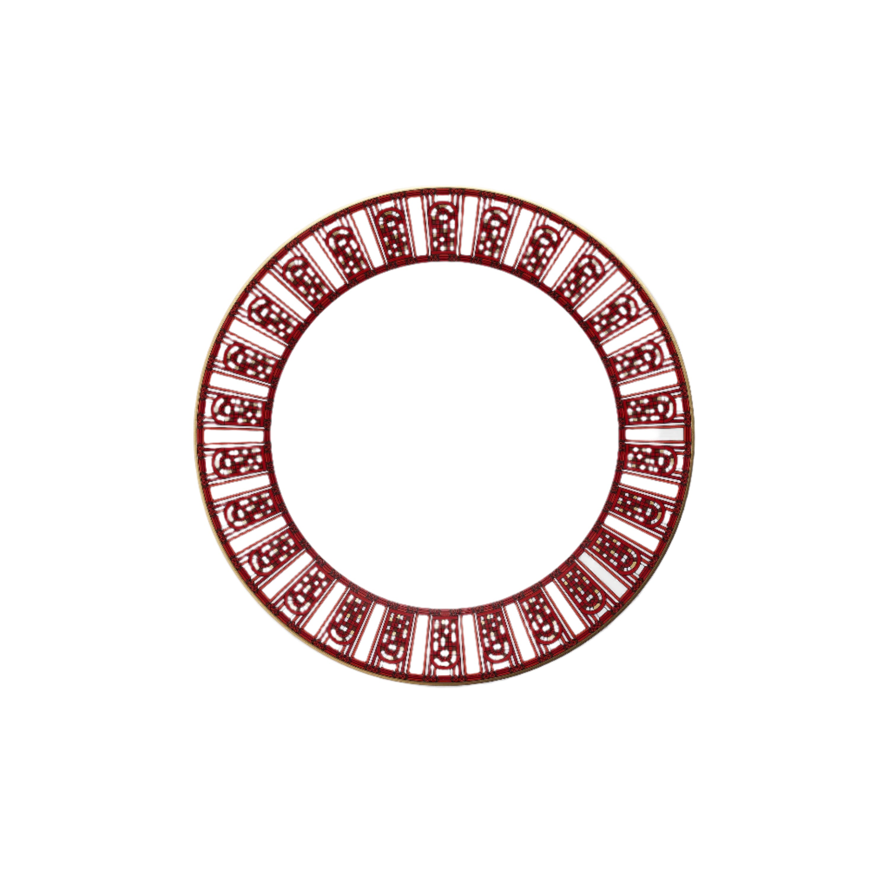 Arcadia Red Dessert Plates (Set of 2) - Elegant Ceramic Small Plates for Cakes, Pastries & Appetizers - Perfect for Dinner Parties, Tea Time & Home Decor