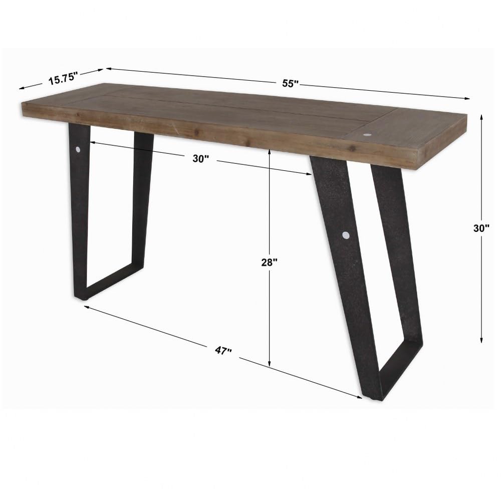 55 Inch Console Table - Modern Entryway Sofa Table with 55