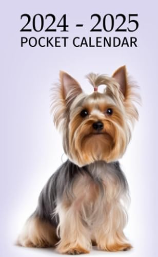 2024-2025 Mini Pocket Planner - 2 Year Monthly Calendar with Yorkshire Terrier Design | Small Purse Organizer for Women, Students & Professionals | Perfect for Scheduling, Gift Giving & Daily Planning