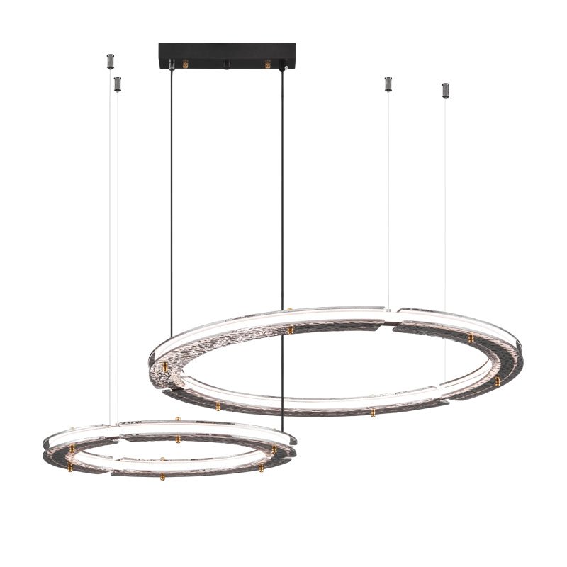 Celestial Rings Chandelier - Elegant Crystal Ceiling Light Fixture for Dining Room, Bedroom & Living Room Decor | Modern Home Lighting for Weddings & Special Events