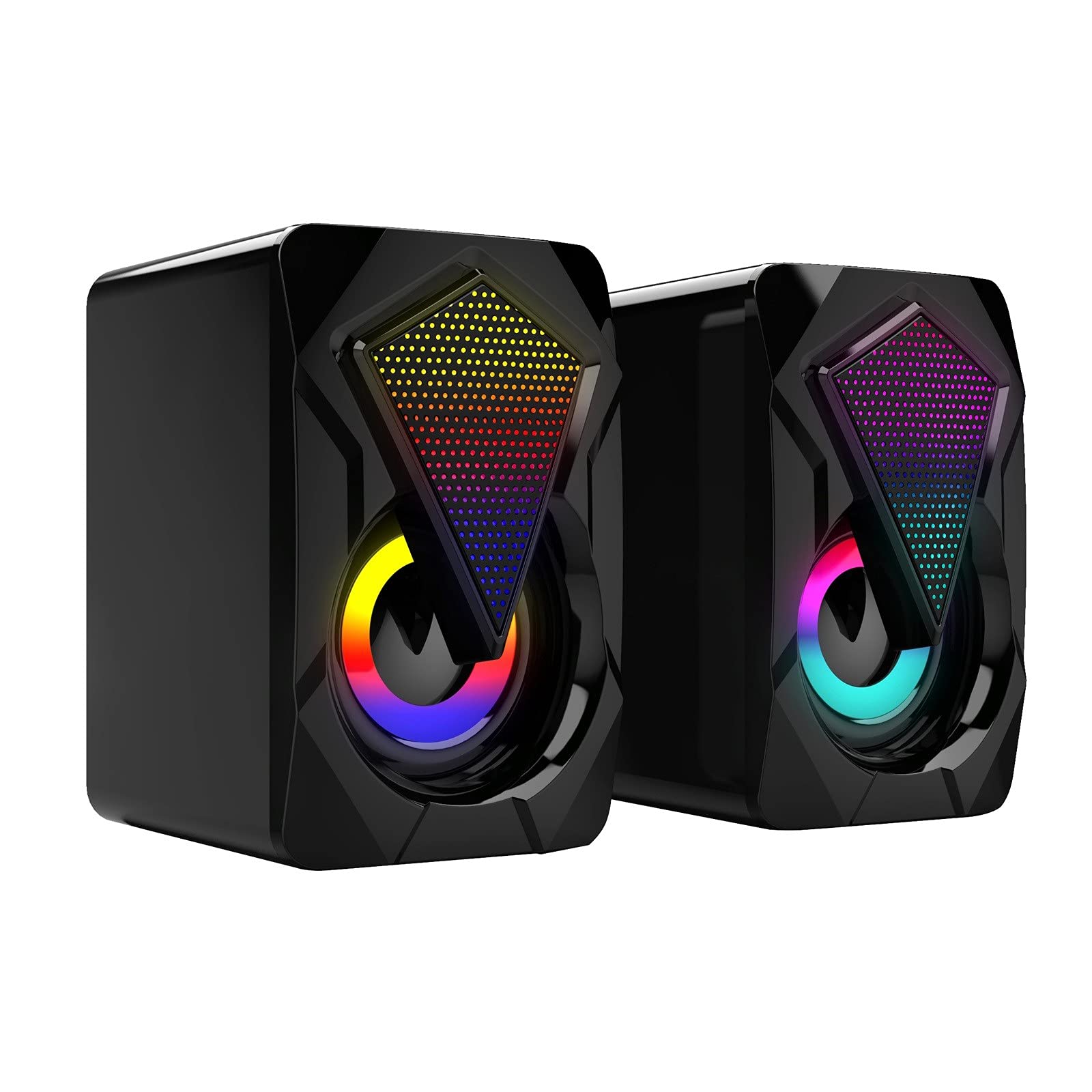 Portable Bluetooth Speaker - Wireless Mini Subwoofer for PC, Desktop, Laptop - High-Quality Stereo Sound for Home, Office & Outdoor Use (Black, One Size) - Perfect for Music, Movies, Gaming & Parties