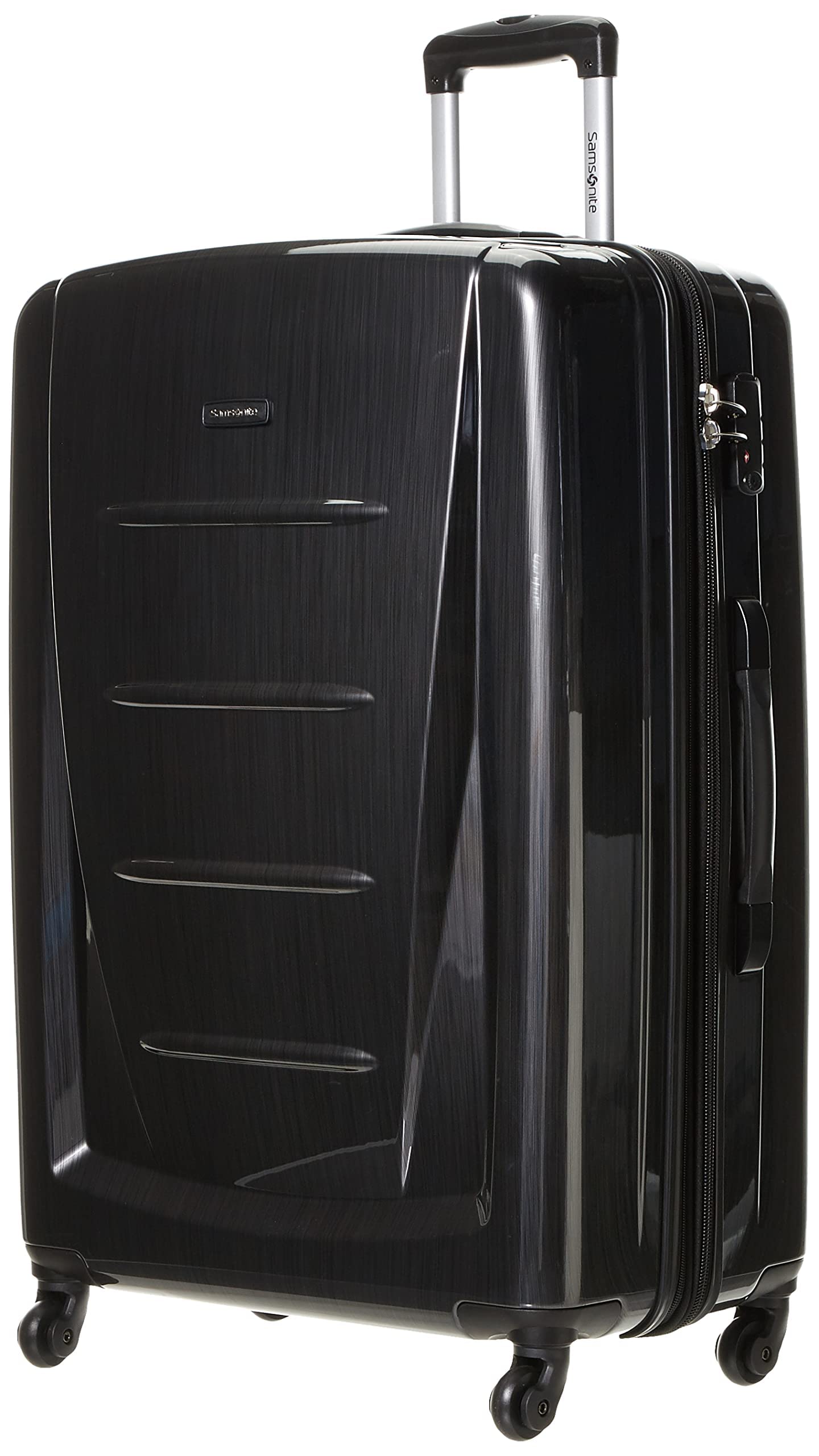Samsonite Winfield 2 Hardside Expandable Luggage with 360° Spinner Wheels, 28-Inch Checked Large Suitcase, Brushed Anthracite - Perfect for International Travel, Business Trips & Family Vacations