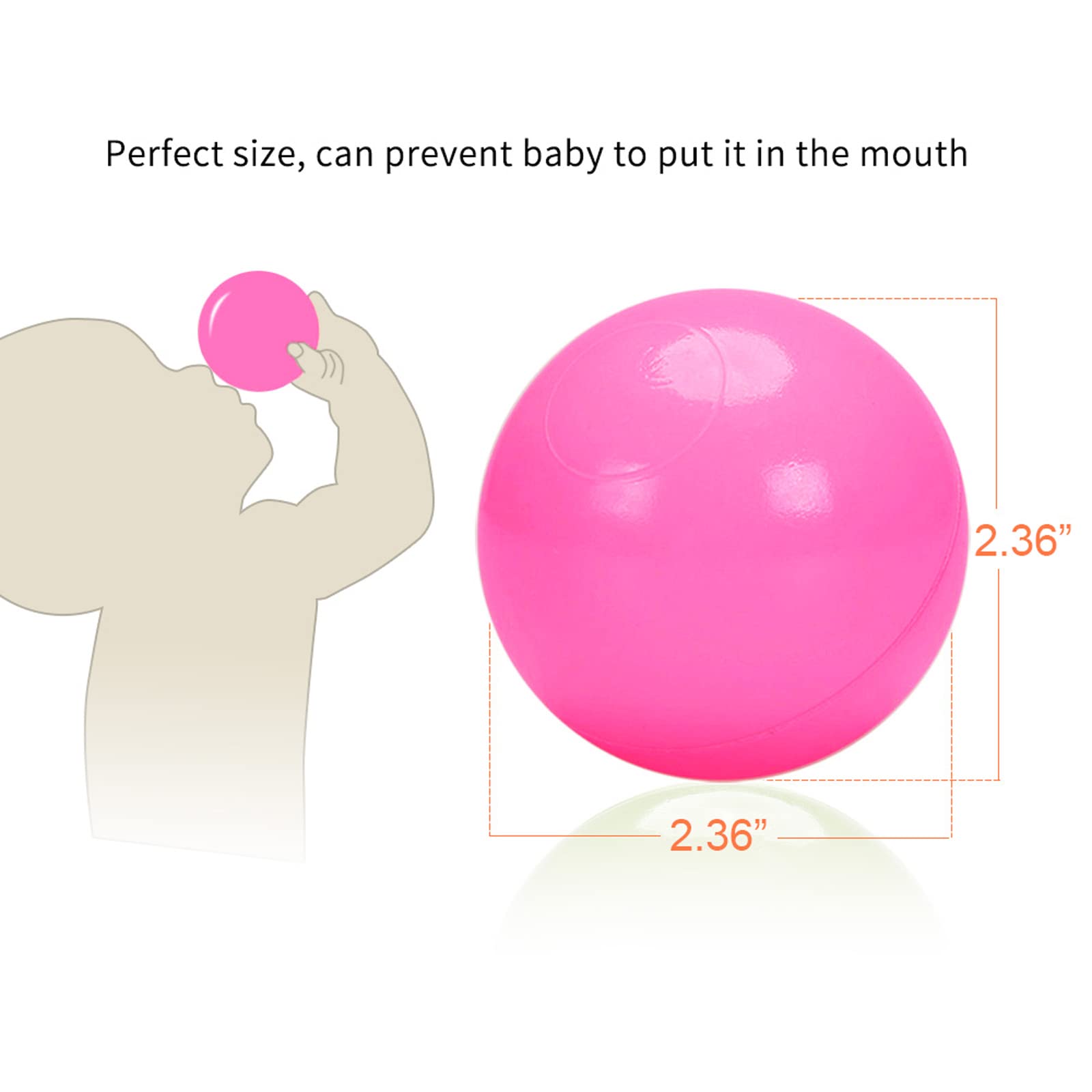 PlayMaty 2.36 Inch Non-Toxic Plastic Ball Pit Balls - 70 Pack Phthalate & BPA Free, Safe for Kids, Toddlers & Babies - Perfect for Playhouses, Tents, Playpens, Pools & Party Decorations