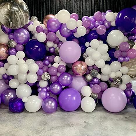 51-Pack 12 Inch Light Purple Balloons (Lavender) for Party Decorations - Perfect for Balloon Garlands, Arches, Weddings & Baby Showers | Durable Latex Balloons for Indoor/Outdoor Events