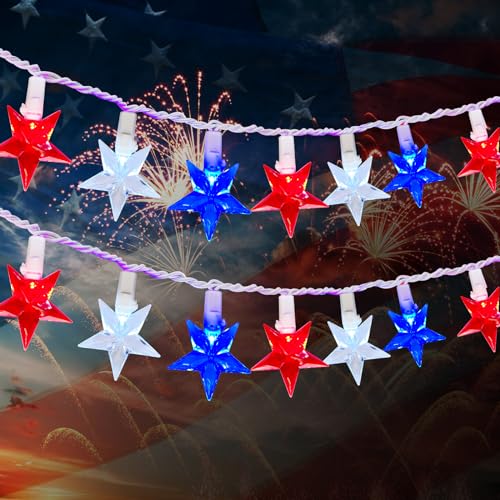 Red White Blue Star Lights