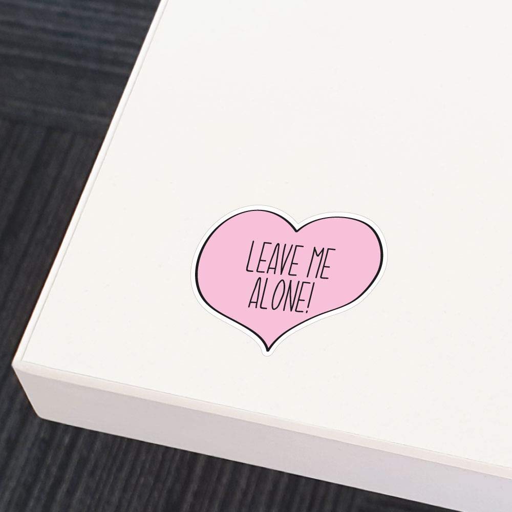 Funny 'Leave Me Alone' Sticker Decal - Rude & Silly Joke for Luggage, Car, Laptop - Perfect for Travelers, Office Workers & Prank Lovers