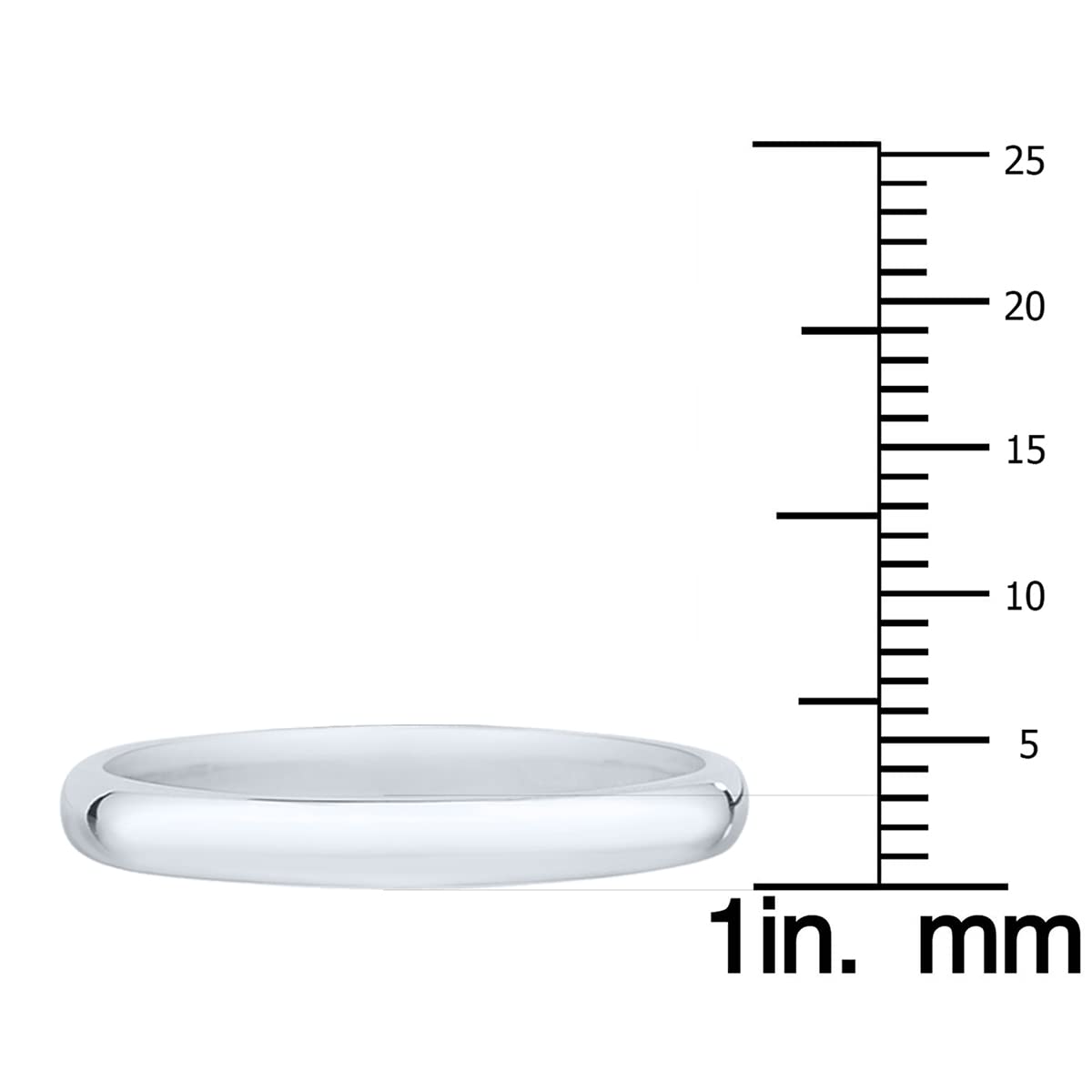 Platinum 2mm - 7mm Domed Comfort Fit Wedding Band for Men & Women | Classic Elegant Wedding Ring for Engagement, Anniversary & Special Occasions