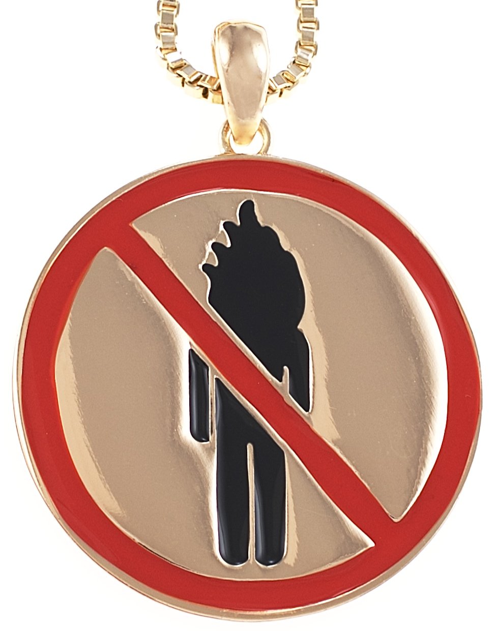 Hip Hop Gold Pendant Necklace - 24 Inch Box Chain for Men & Women | Trendy Hip Hop Jewelry for Parties, Concerts & Streetwear Fashion
