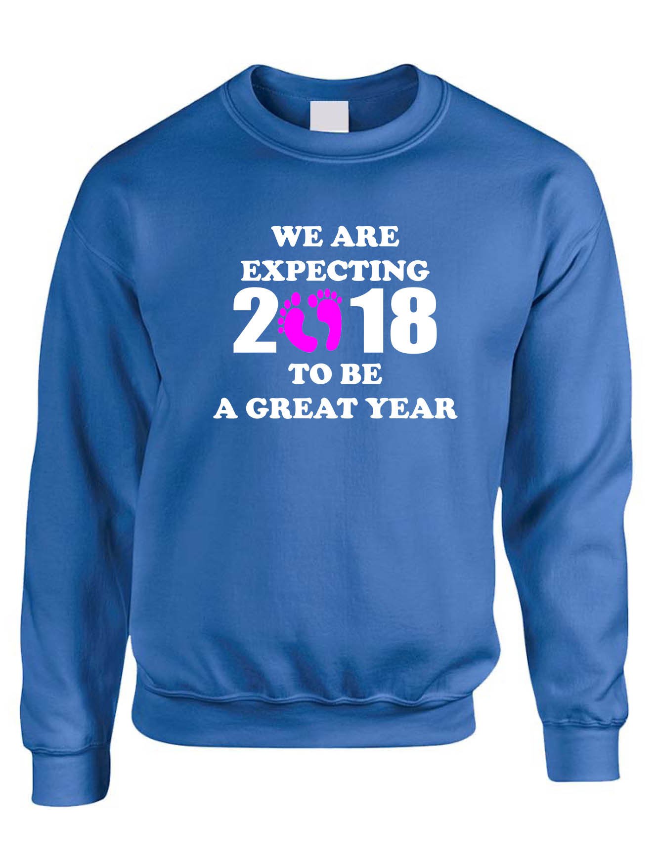 ALLNTRENDS Women's 'We Are Expecting a Girl' Maternity Announcement Sweatshirt - Cute Pregnancy Reveal Gift for Mom-to-Be (2018 Design) - Perfect for Gender Reveal Parties & Baby Showers