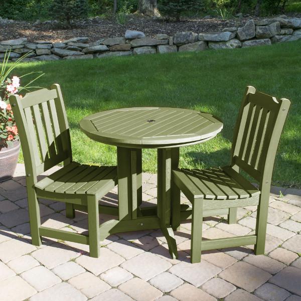 Lehigh Collection 3-Piece Round Outdoor Patio Dining Set - Perfect for Backyard, Garden & Poolside Entertaining