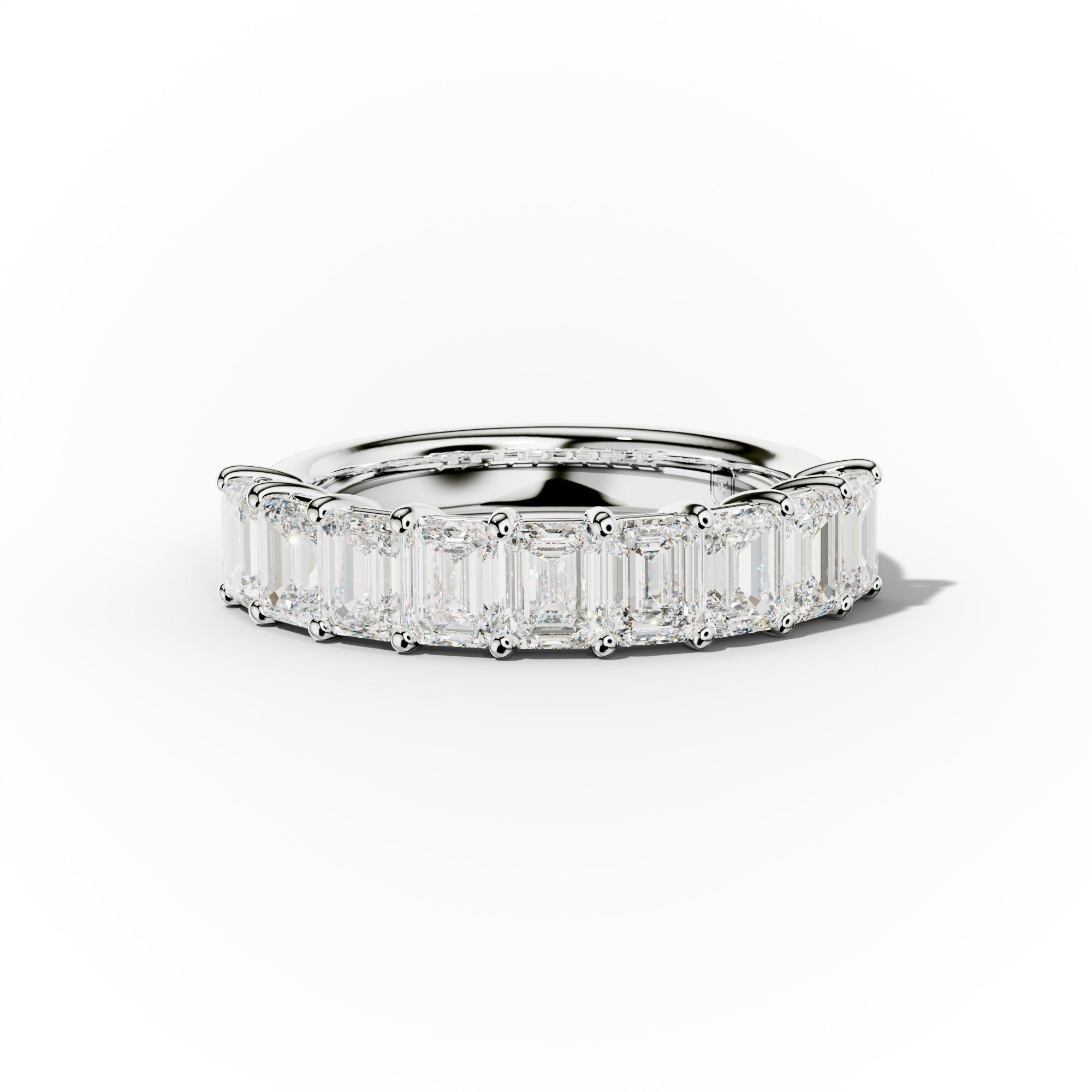 2.0 Carat Emerald Cut Diamond Anniversary Band for Women - Elegant Wedding & Engagement Ring - Perfect for Anniversaries, Proposals & Special Occasions