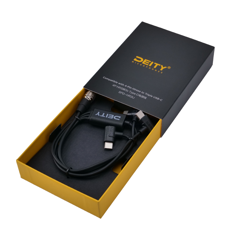 SPD HR3U 4-Pin to Triple USB-C Fast Charging Cable - Compatible with Laptops, Phones & Tablets for Home, Office & Travel Use