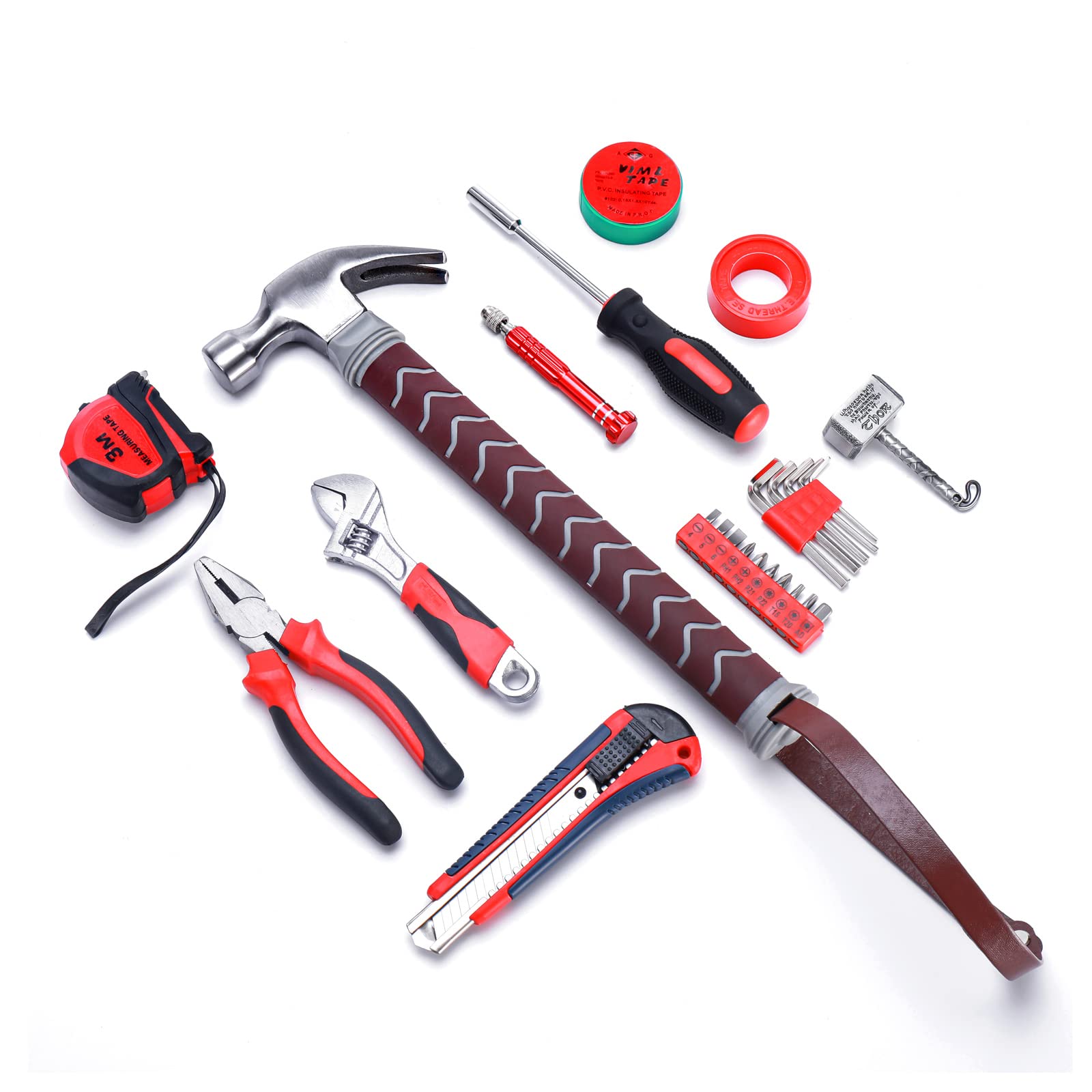 28-Piece Heavy Duty Metal Hammer Tool Set for DIY, Home Improvement & Car Repair - Perfect Gift for Men, Mechanics & Handymen - Ideal for Garage, Workshop & Construction Projects