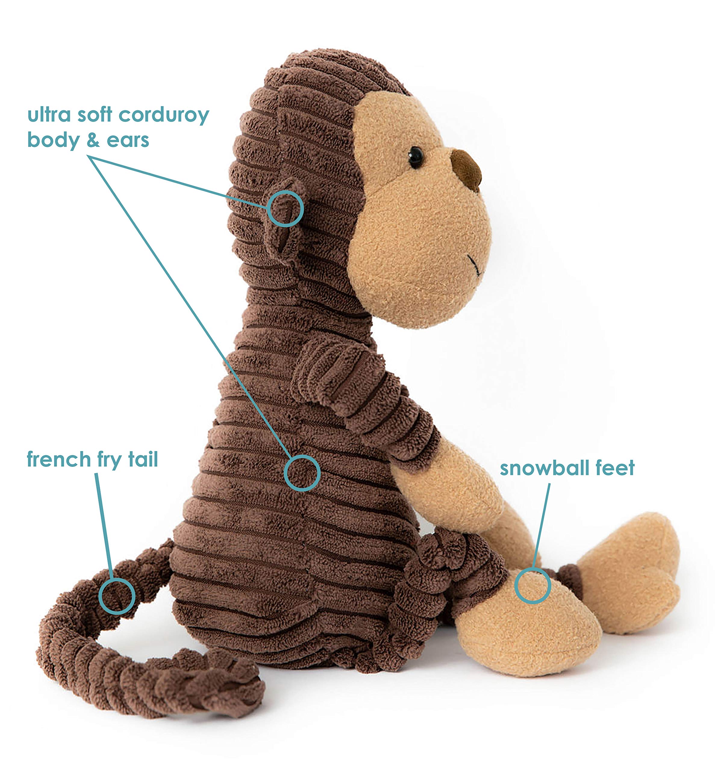 Adorable Monkey Plush Pillow Toy - Soft & Squishy Kawaii Stuffed Animal for Kids, Boys & Girls - Perfect for Cuddling, Bedroom Decor & Stress Relief | Cotton Squishmallow Style Cute Plushies