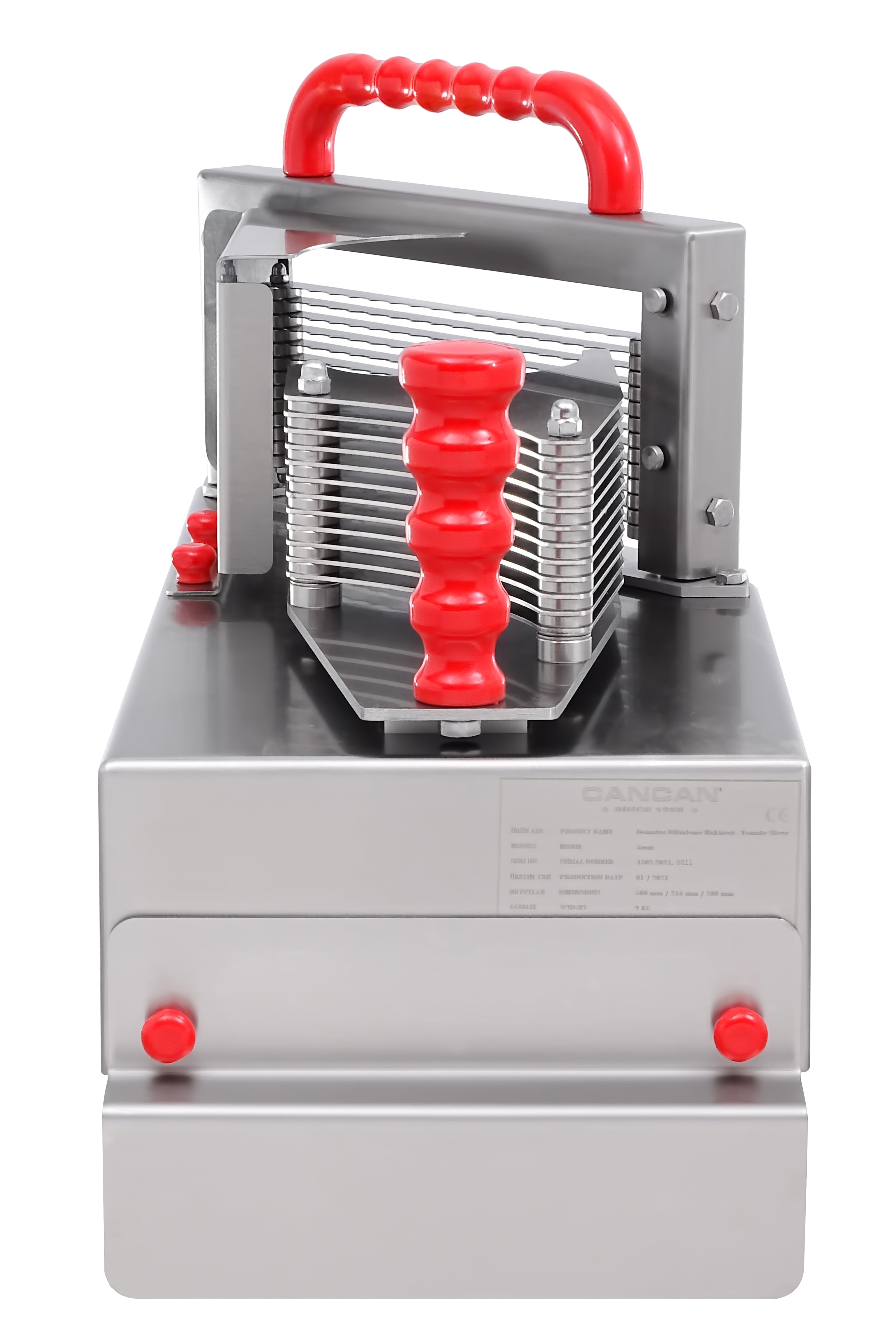 Cancan® Tomato Slicer - Stainless Steel Tomato Cutter with Non-Slip Handle - Perfect for Salads, Sandwiches, and Meal Prep