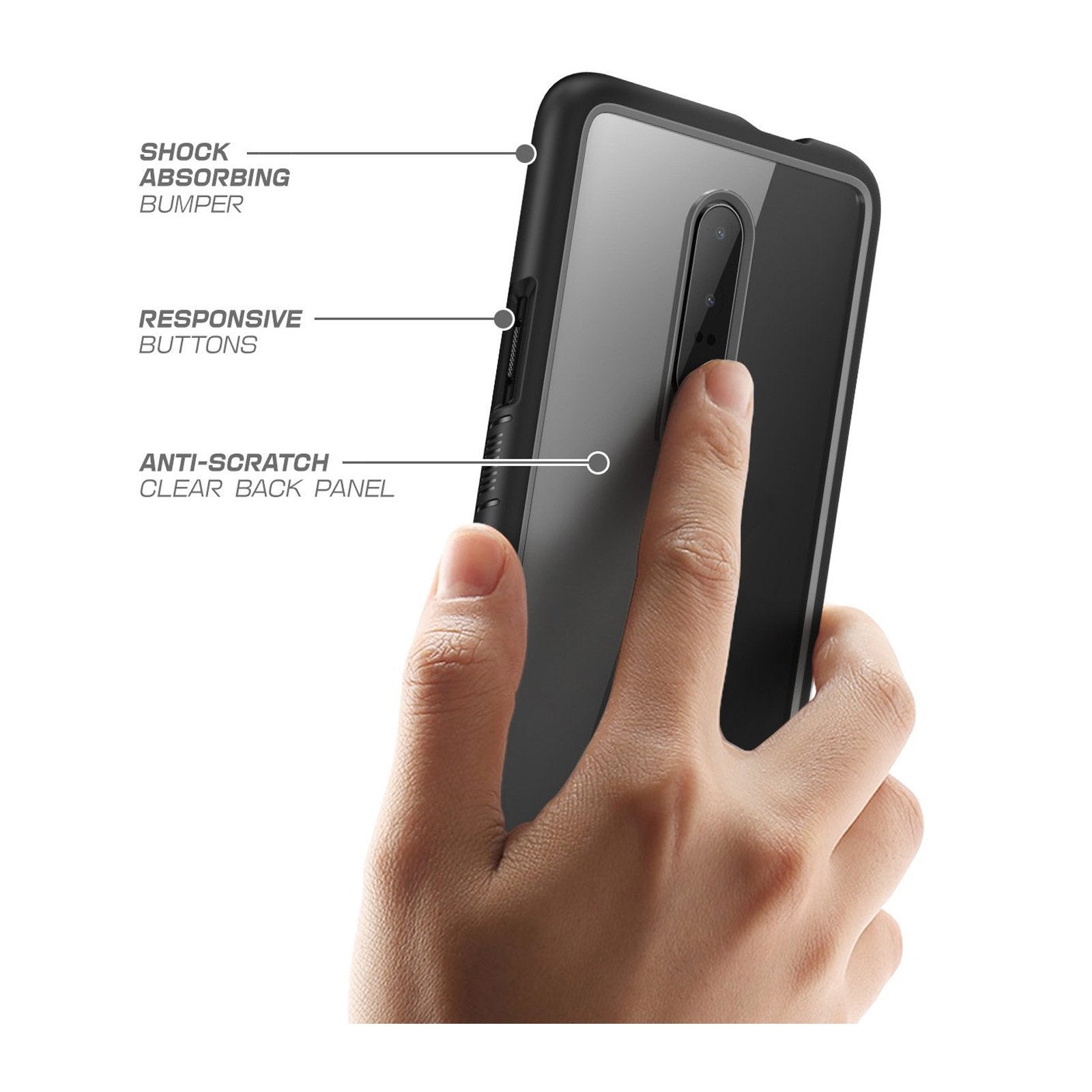 OnePlus 7 Pro Case - Unicorn Beetle Style Slim Clear Protective Cover - Shockproof & Scratch Resistant - Perfect for Work, Travel & Everyday Use