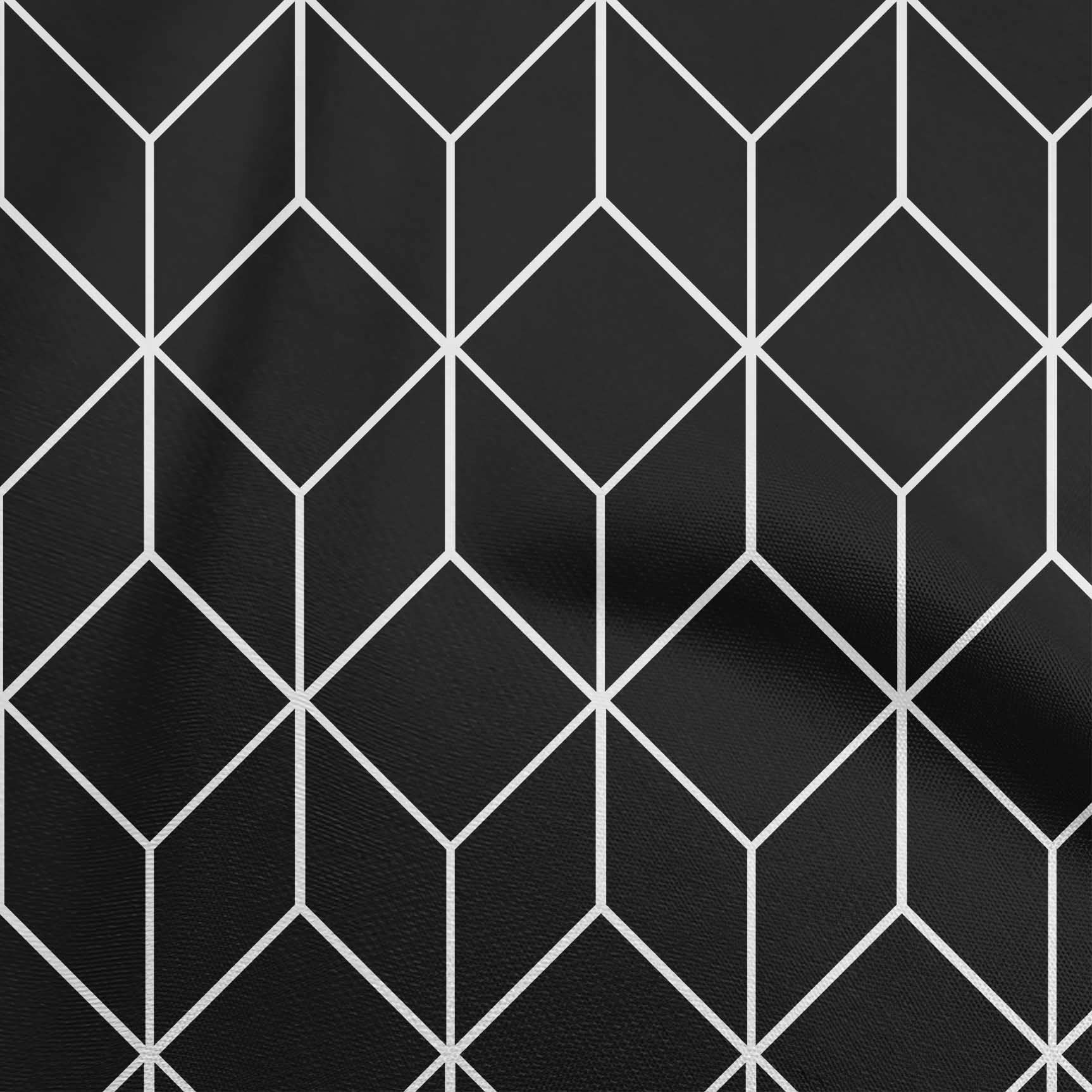 oneOone Polyester Spandex Geometric Print Fabric - 56 Inch Wide Black Dress Material by The Yard (328) | Perfect for DIY Dresses, Skirts & Fashion Sewing Projects