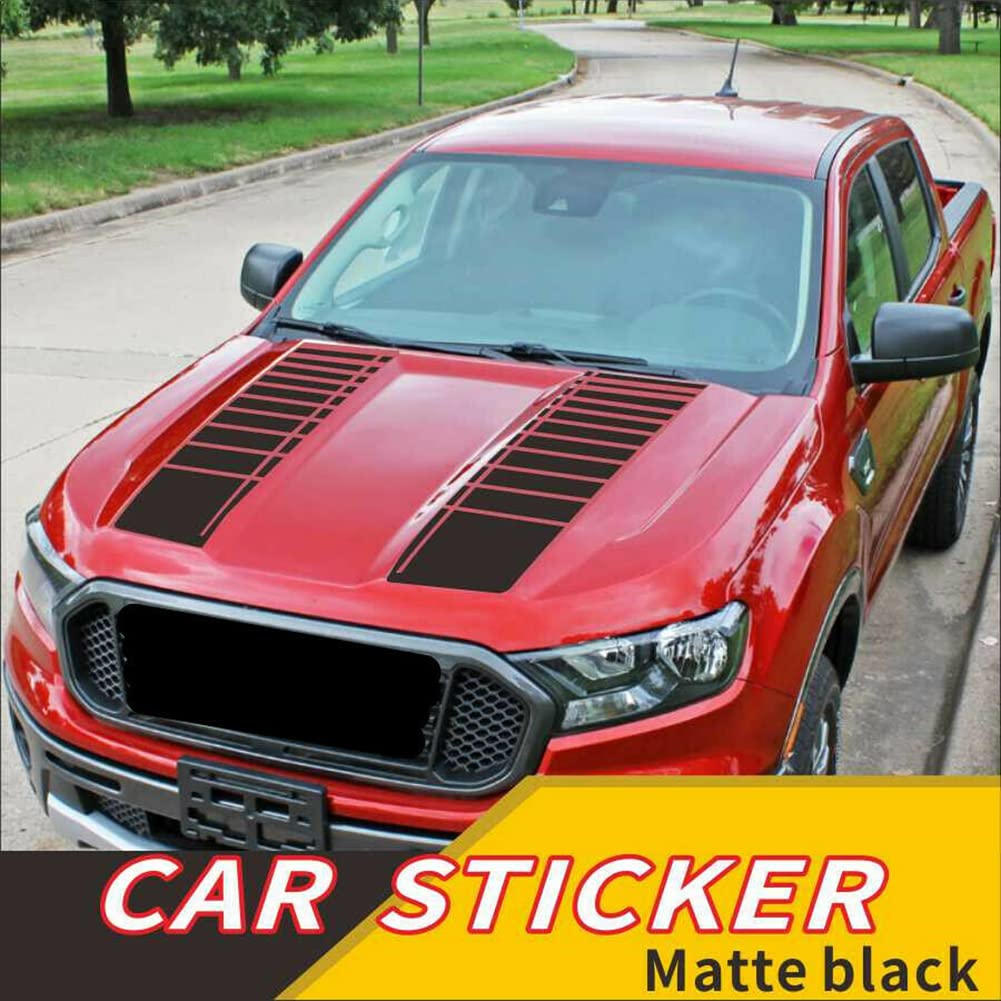 Zcargel Vinyl Car Hood Decal Stickers - DIY Auto Racing Stripes for Hood, Roof, Trunk & Body - Waterproof Decorative Stickers for Cars & Trucks - Perfect for Customizing Vehicles & Show Car Events