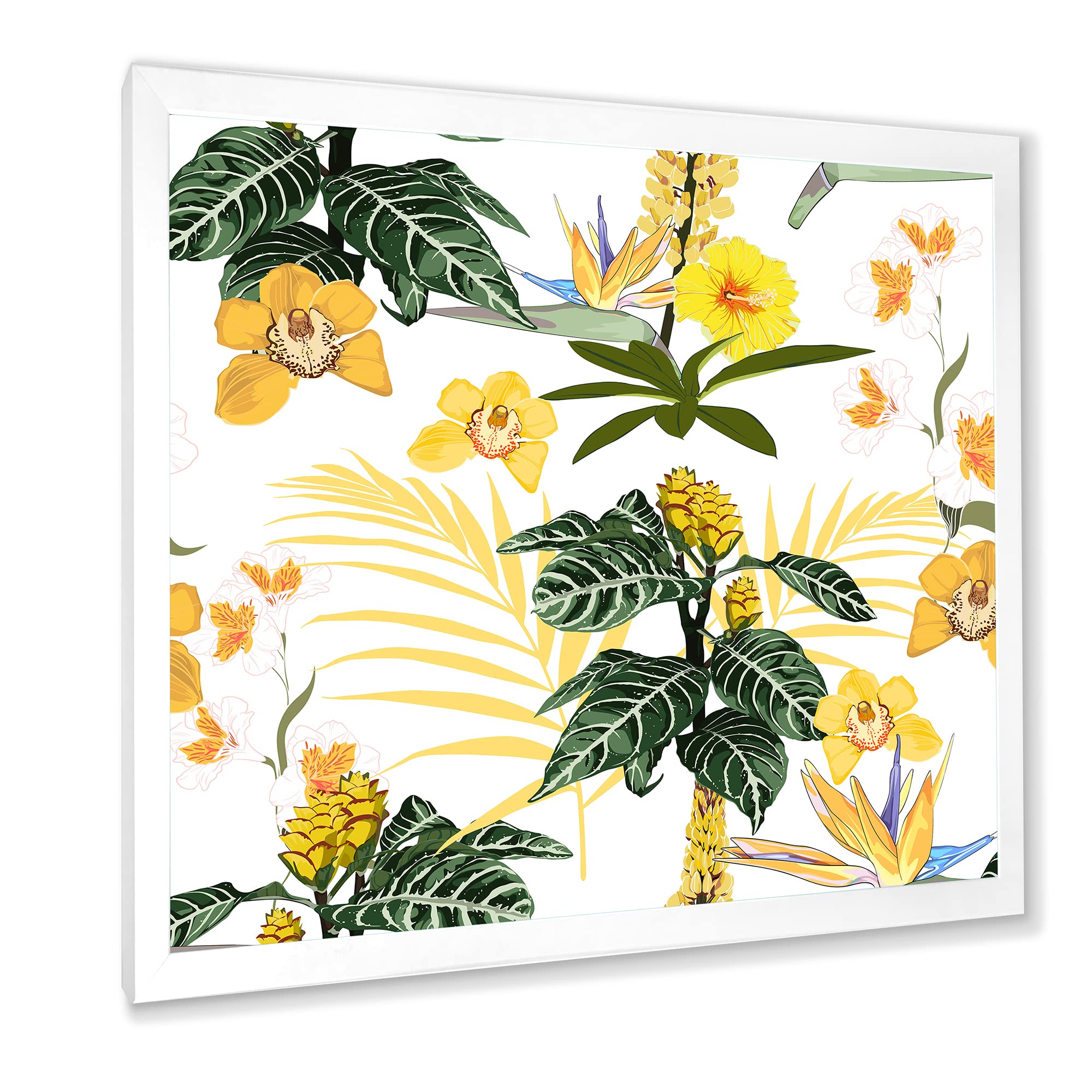Modern Framed Wall Art with Beautiful Flower Patterns - Perfect for Living Room, Bedroom & Office Decor