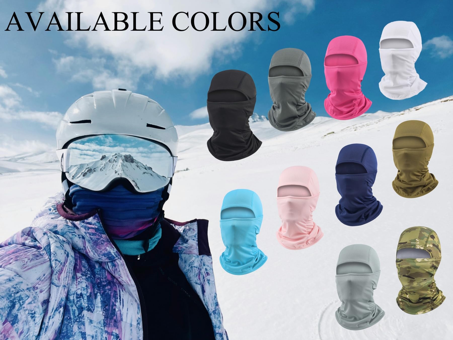 Breathable Balaclava Ski Mask for Men & Women - Full Face Cover, Neck Gaiter Scarf for Motorcycle, Fishing, Cycling & Winter Sports | Cold Weather Protection & Outdoor Activities