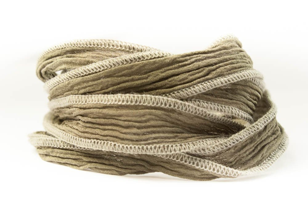Handmade Silk Ribbon in Taupe - Elegant Hair Accessories & Gift Wrapping for Weddings, Parties & DIY Crafts