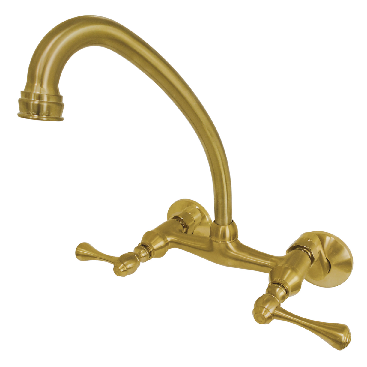 Stainless Steel Lever Handle Wall Mount Kitchen Faucet with Adjustable Centers - Perfect for Modern Farmhouse, RV, and Tiny Home Sinks