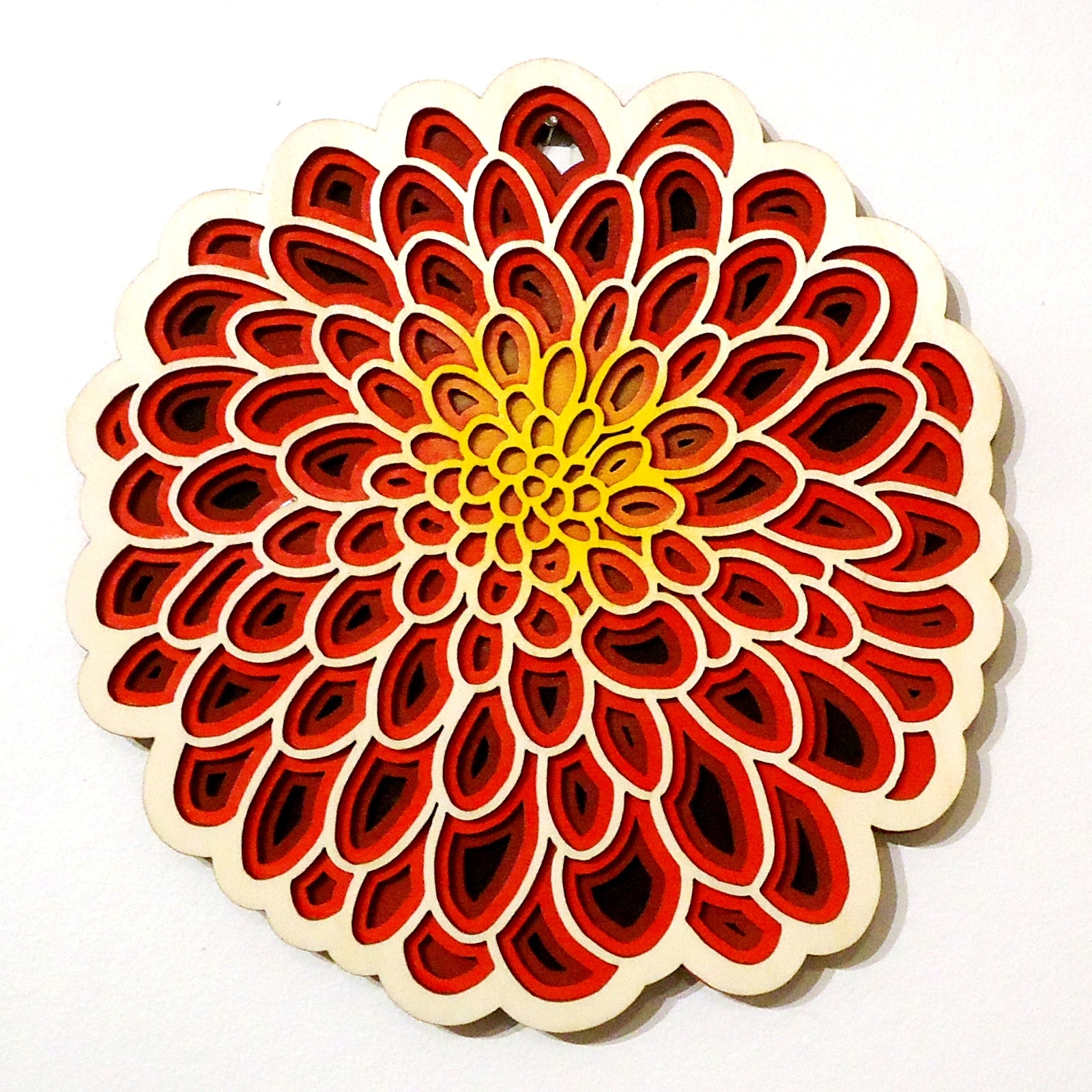Baltic by Design Dahlia Red Trivet - Heat-Resistant Kitchen Decor for Countertops & Dining Tables - Perfect for Hot Pots, Pans & Serving Dishes