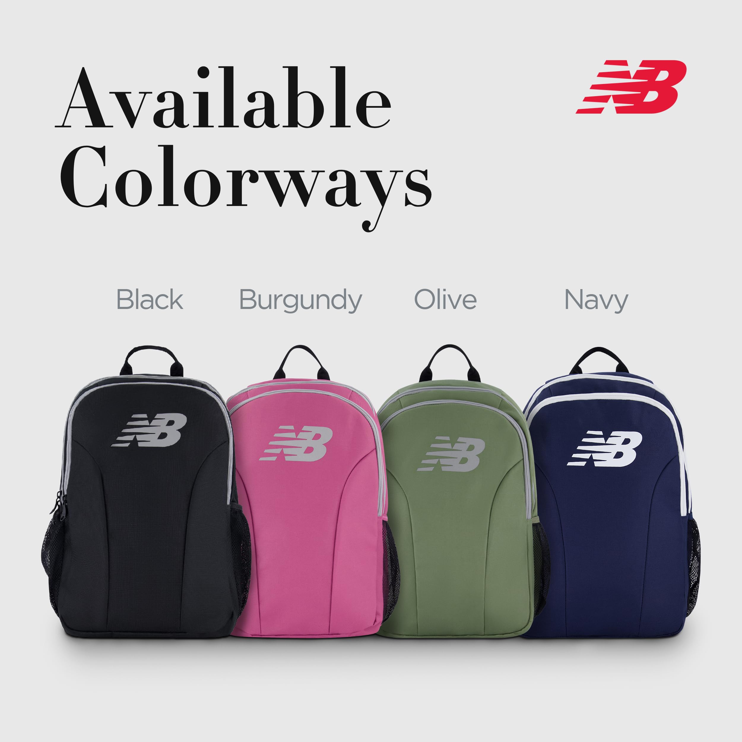 New Balance 19 Inch Laptop Backpack for Men & Women - Durable Travel Computer Bag with USB Charging Port - Perfect for Work, School & Business Trips (Black)