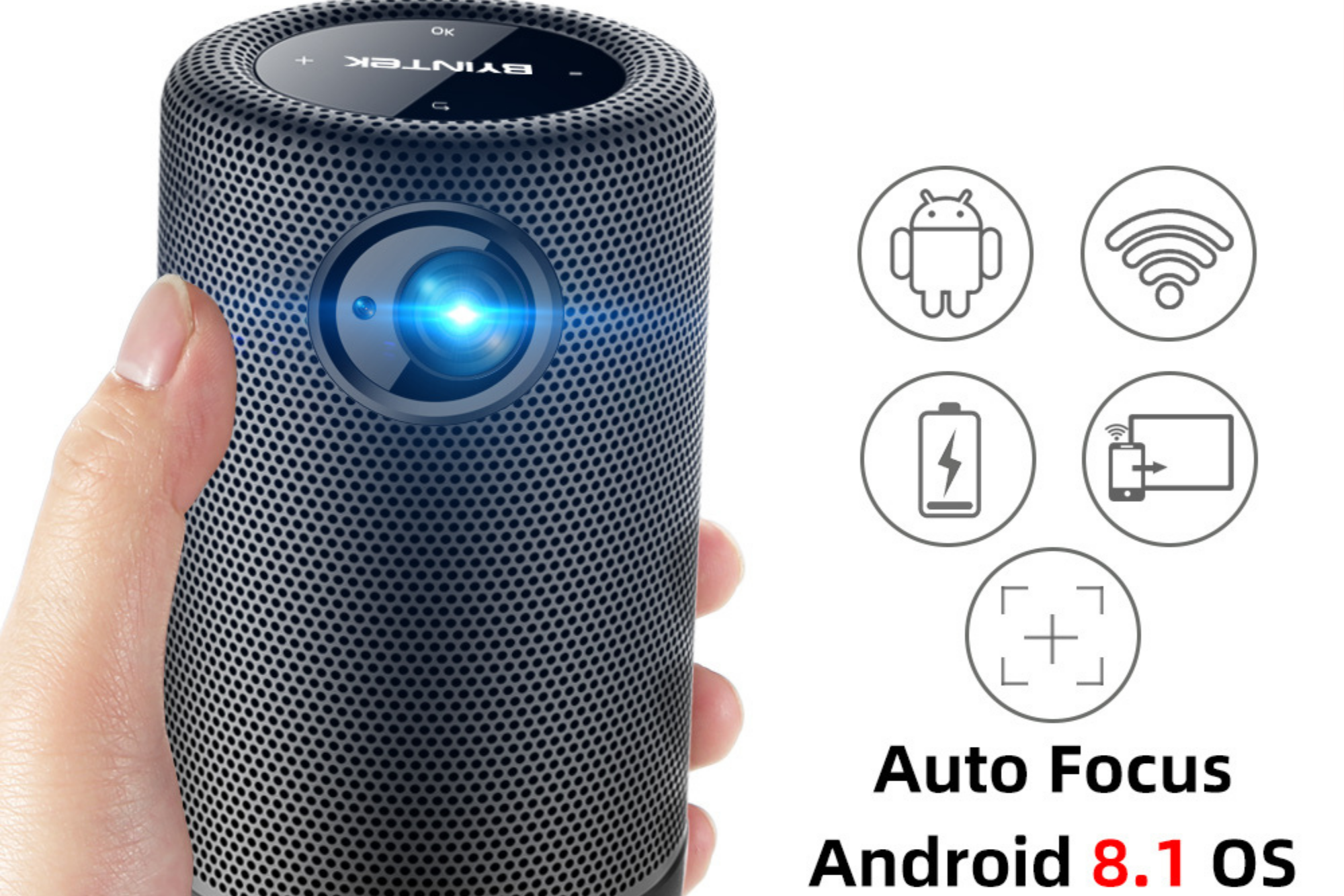 Smart Portable Projector TL 30 - Full HD 1080P Mini Projector with WiFi & Bluetooth - Home Theater, Outdoor Movie Nights, Gaming, Business Presentations