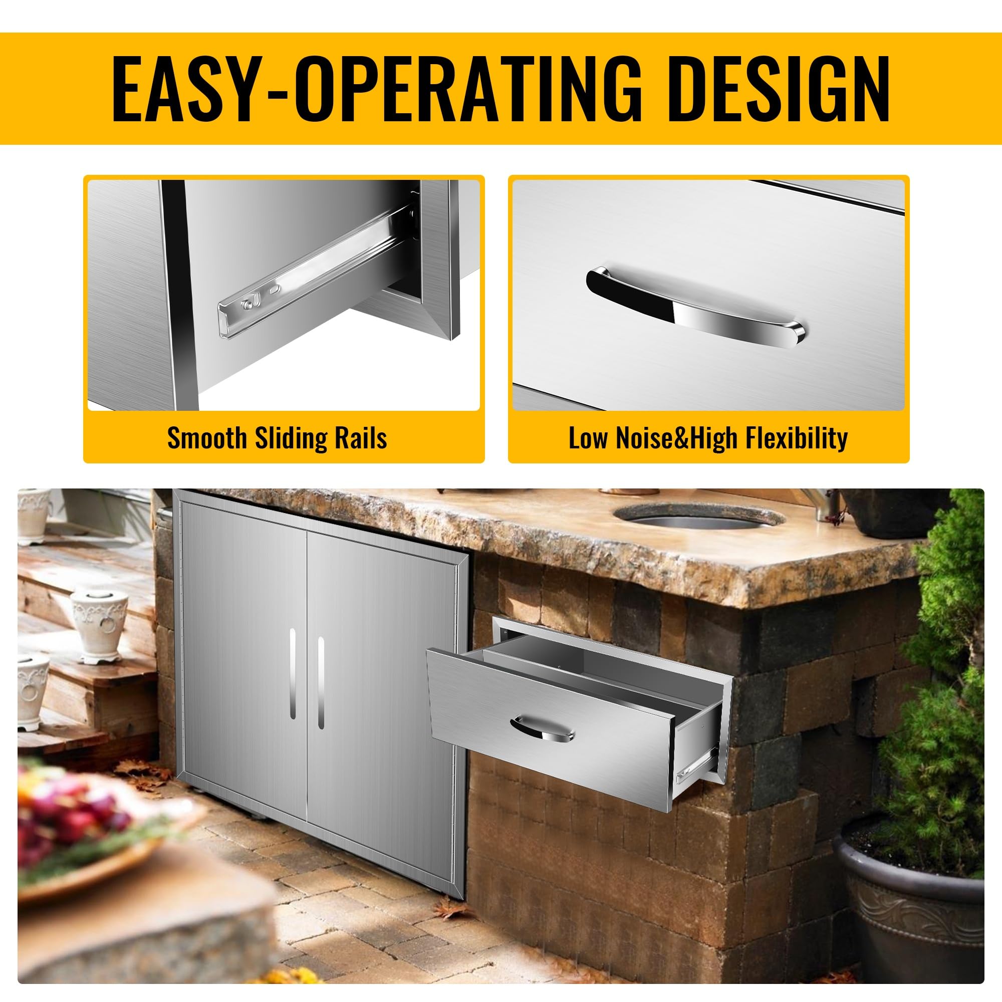 Stainless Steel Outdoor Kitchen Drawer - 30