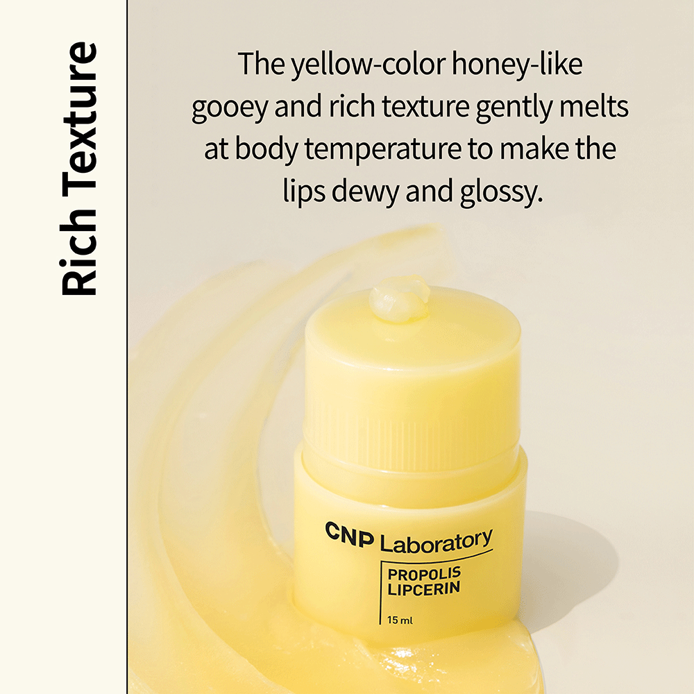 CNP Laboratory Propolis Lipcerin 15ml - Natural Lip Balm for Dry & Chapped Lips - Hydrating & Nourishing Lip Treatment - Perfect for Winter Care & Daily Lip Protection