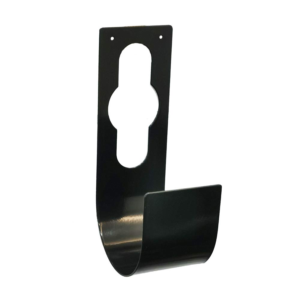 Heavy Duty Steel Garden Hose Hanger - Black Wall Mount Hook for Outdoor Hose Storage, Expanding Water Hose Holder, Metal Hose Organizer (1 Pack) - Perfect for Yard, Garden, and Garage Organization