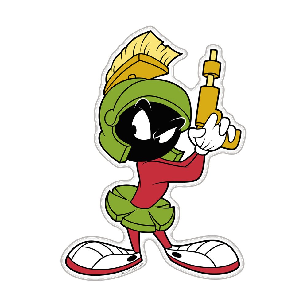 Marvin The Martian Car Decal - Classic Looney Tunes Emblem for Auto Fans