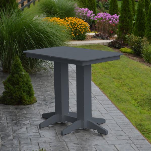 Eco-Friendly Recycled Plastic Bar Table - Durable Outdoor & Indoor Pub Height Table for Patio, Deck, or Home Bar - Sustainable Furniture for Entertaining