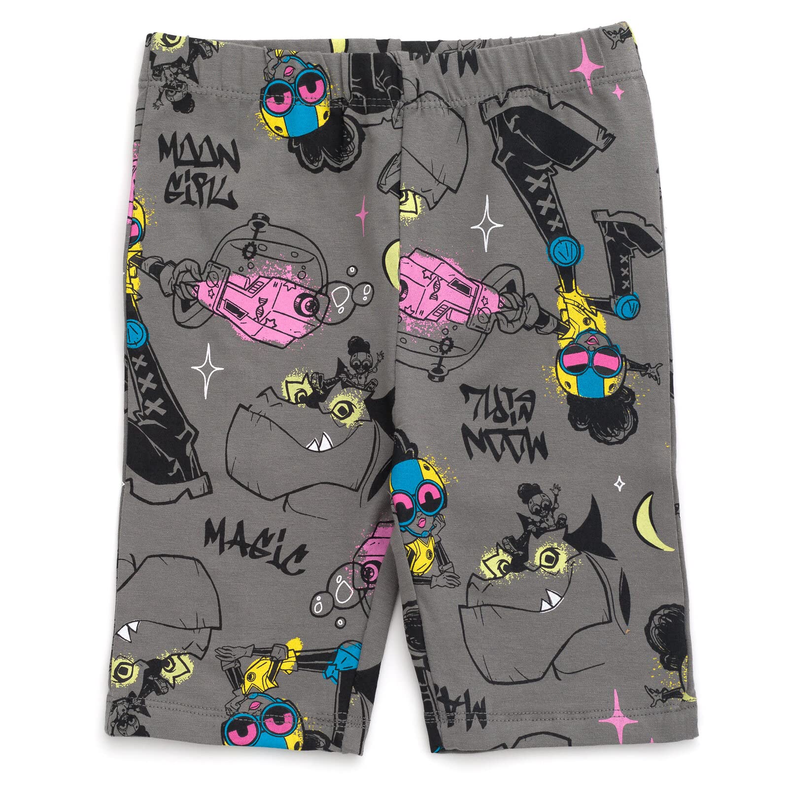 Marvel Moon Girl and Devil Dinosaur Oversized Drop Shoulder T-Shirt & Bike Shorts Outfit Set for Girls (Little Kid to Big Kid) - Perfect for Cosplay, Comic Con & Superhero Themed Parties