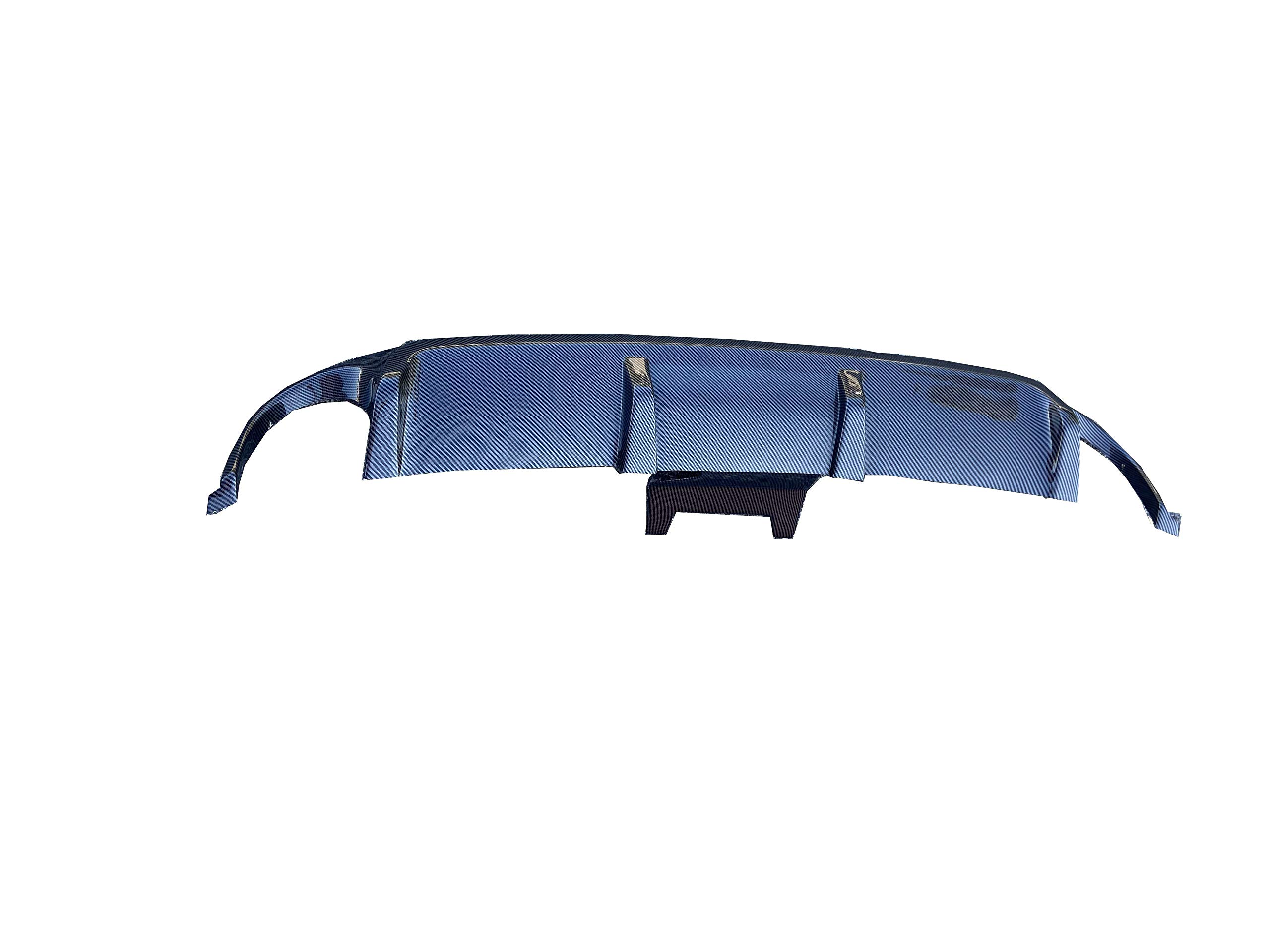 Carbon Fiber Print Rear Bumper Diffuser Lip Spoiler with 2 Vents for 2013-2014 Ford Mustang Shelby GT500 - High Performance Upgrade for Sporty Look & Aerodynamics