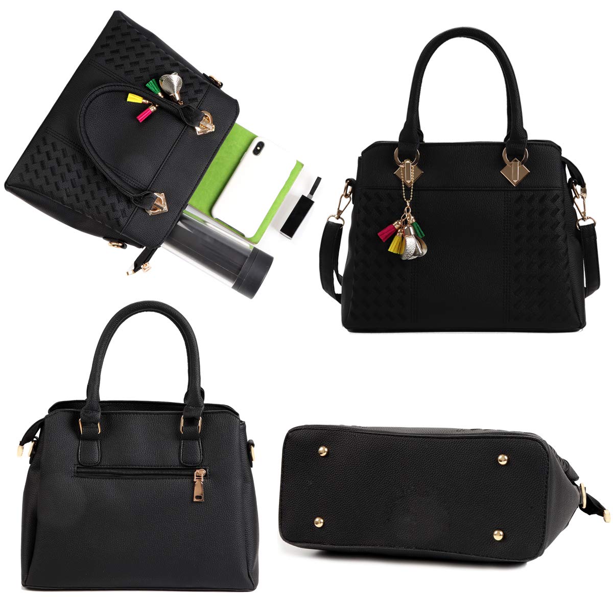 Poxas Women's Crossbody Bag with Top Handle - Stylish Shoulder Purse for Everyday Use, Work, and Travel | Includes Matching Wallet