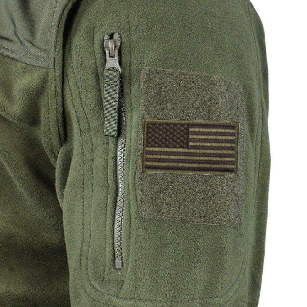 Condor Alpha Micro Fleece Jacket with Tactical Patches Bundle - 3 Piece Set for Outdoor Adventures, Hunting & Military Use