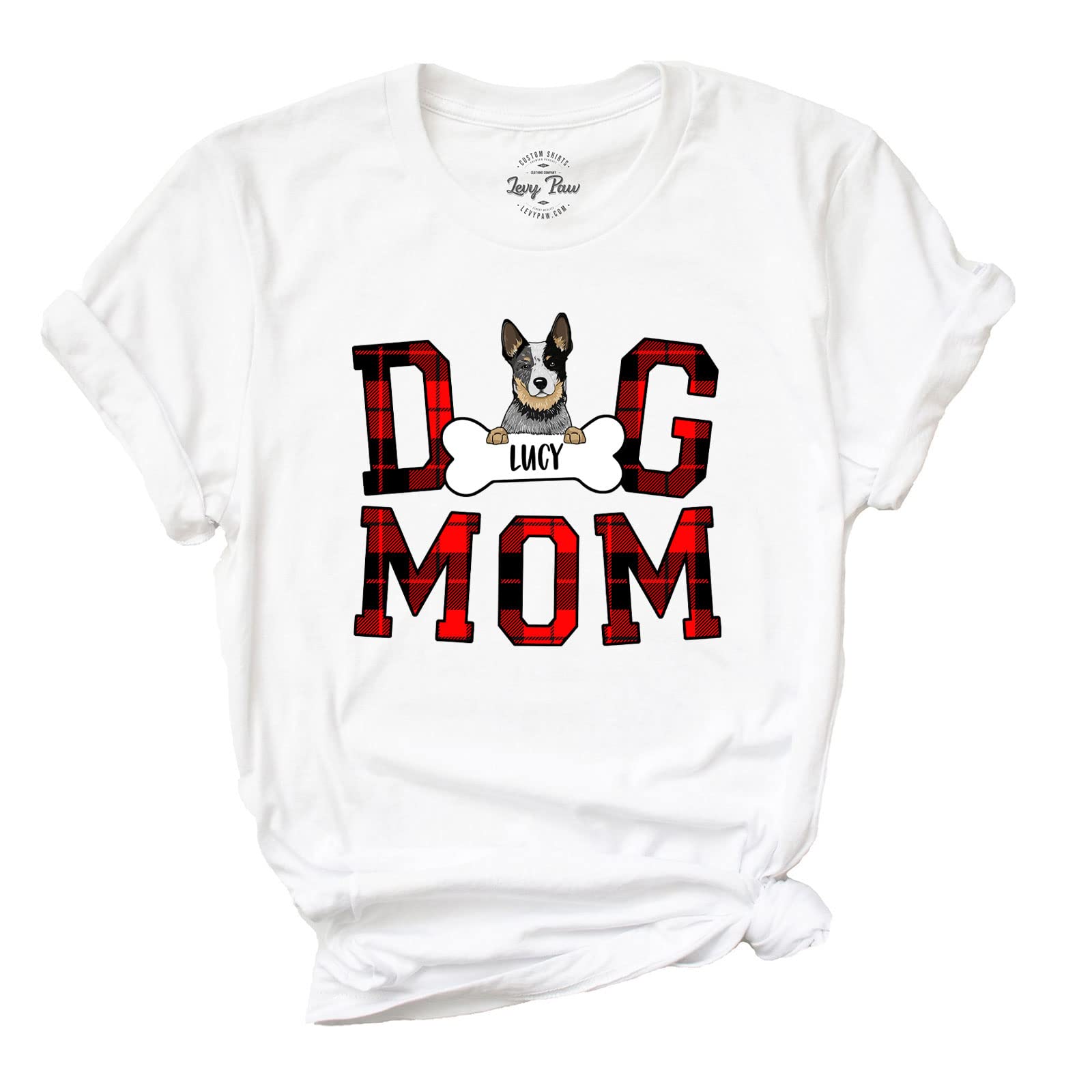 Personalized Australian Cattle Dog Mom T-Shirt - Funny Cattle Dog Lover Gift for Women - Perfect for Dog Moms, Birthdays & Pet Lovers