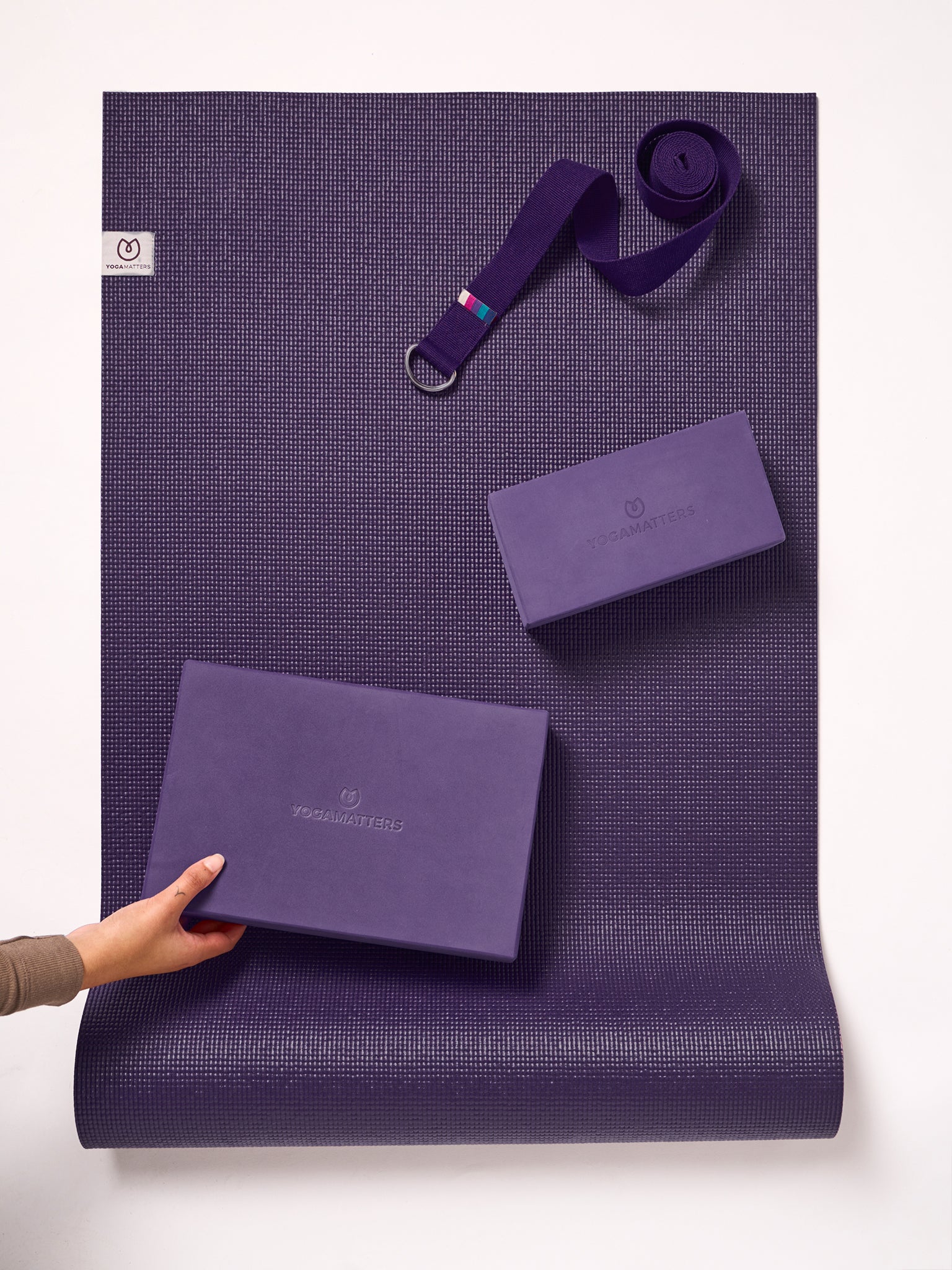 Yogamatters Beginners Starter Yoga Kit - Complete Set for Home & Studio Practice - Perfect for Yoga, Meditation, and Stretching Exercises