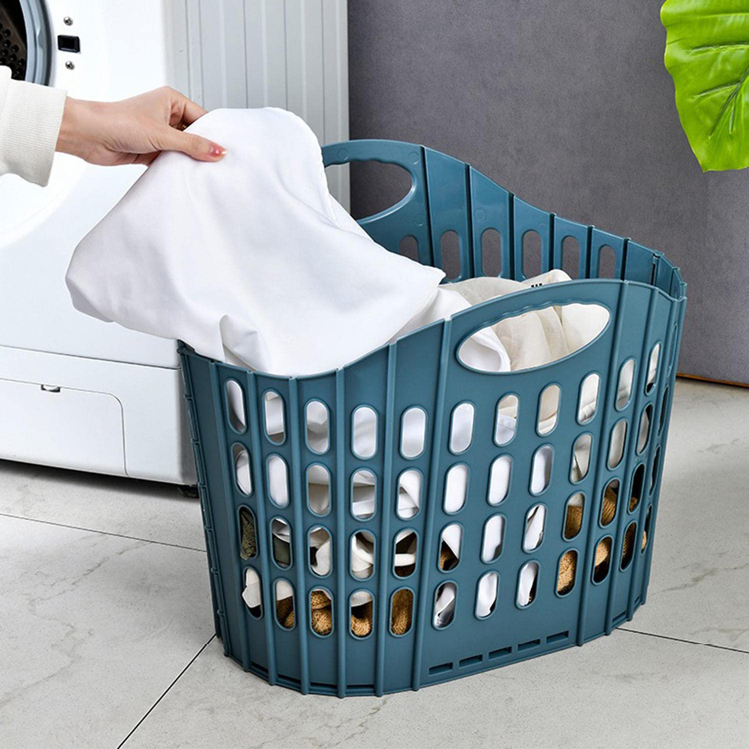 Collapsible Laundry Basket - Large Capacity Foldable Hamper with Handles, Portable Dirty Clothes Organizer, Wall Mountable Storage Bin for Home, Dorm, RV & Travel Use