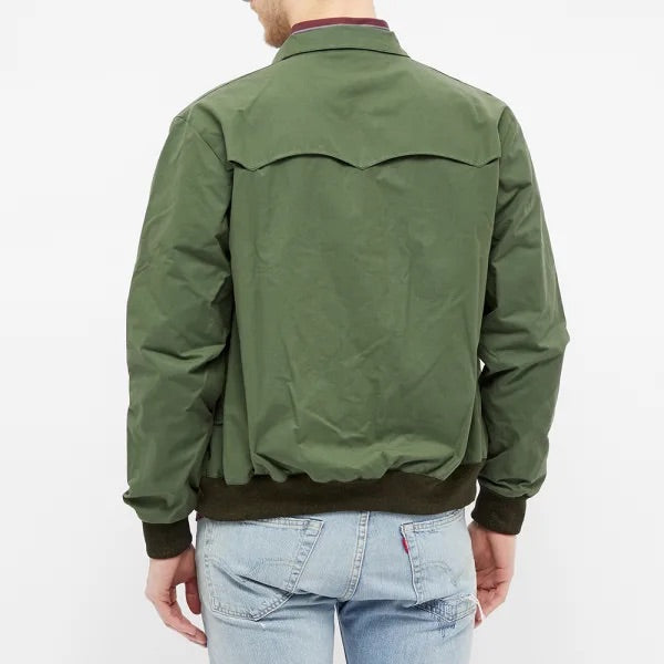 MIE Harrington Waxed Jacket for Men - Classic Water-Resistant Cotton Coat | Perfect for Outdoor Adventures, Casual Wear & Travel