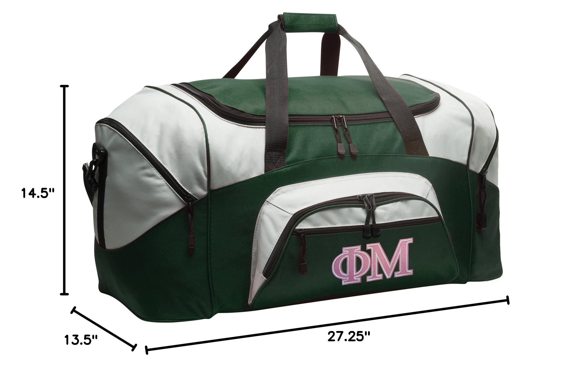 Phi Mu Sorority Duffle Bag - Large Travel Duffel for Women | Perfect Gift for Phi Mu Sisters | Ideal for College, Gym & Weekend Getaways