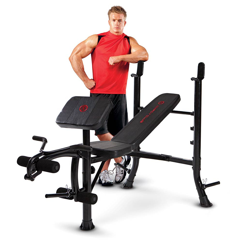 Marcy Club Standard Weight Bench MKB 367RH - Adjustable Home Gym Equipment for Strength Training | Perfect for Home Workouts & Bodybuilding Exercises
