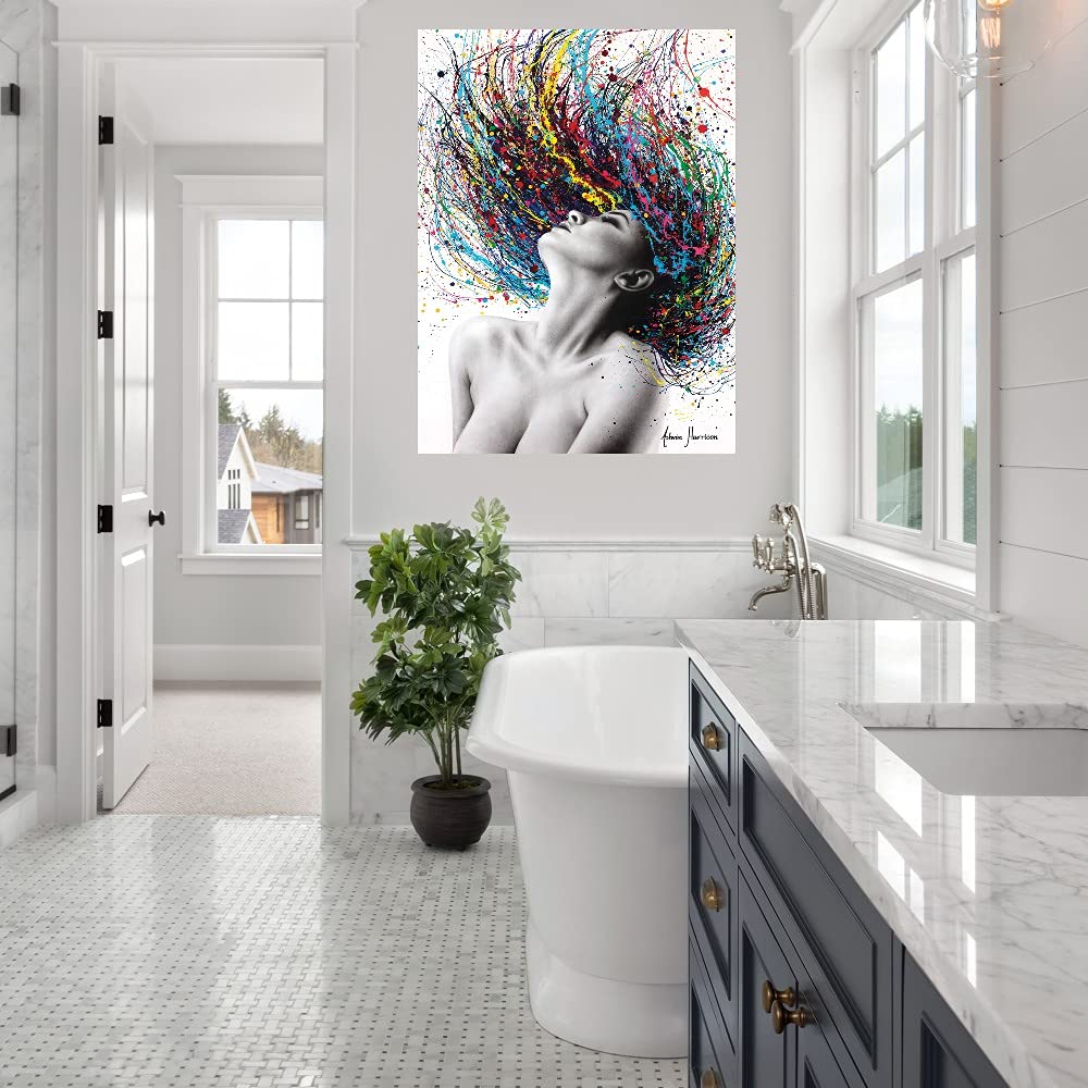 Believe in Tomorrow Fine Art Canvas Wall Decor by Ashvin Harrison - 24x32 Inch Ready to Hang Painting for Living Room, Bedroom, Office & More - Inspirational Home & Office Wall Art