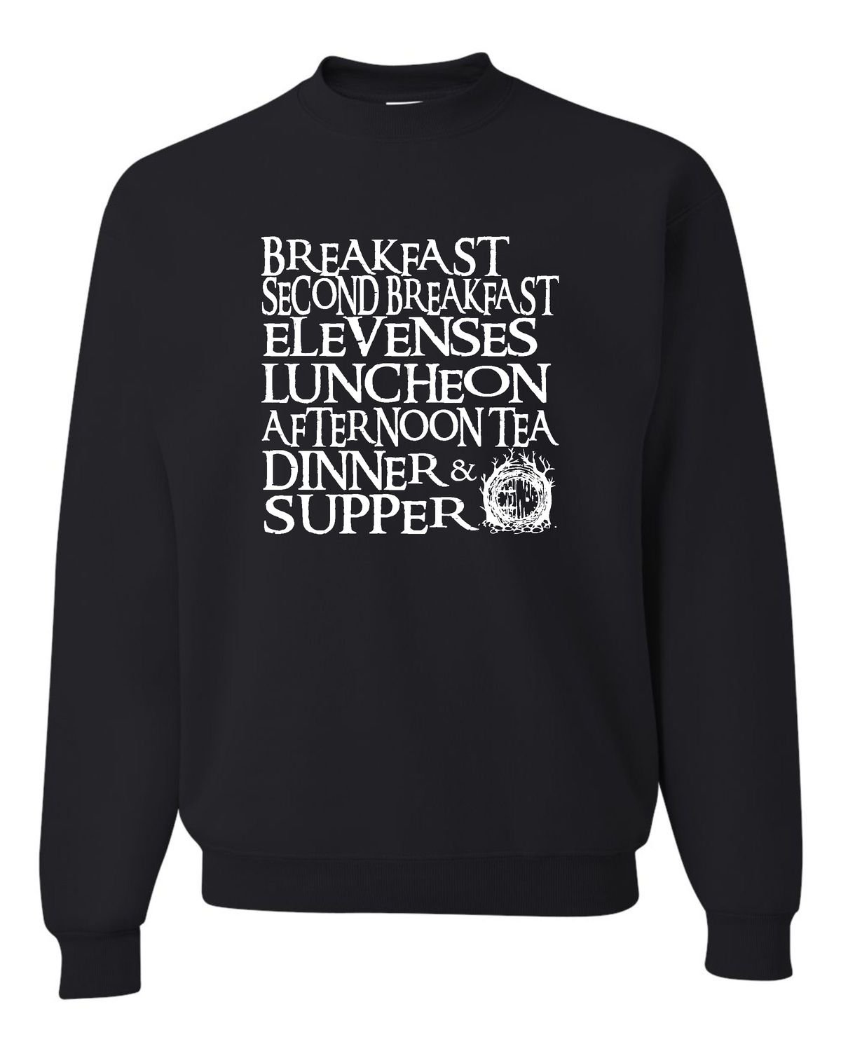 Go All Out Adult The Seven Daily Meals Sweatshirt Crewneck - Comfortable Casual Pullover for Men & Women | Perfect for Daily Wear, Lounge & Street Style