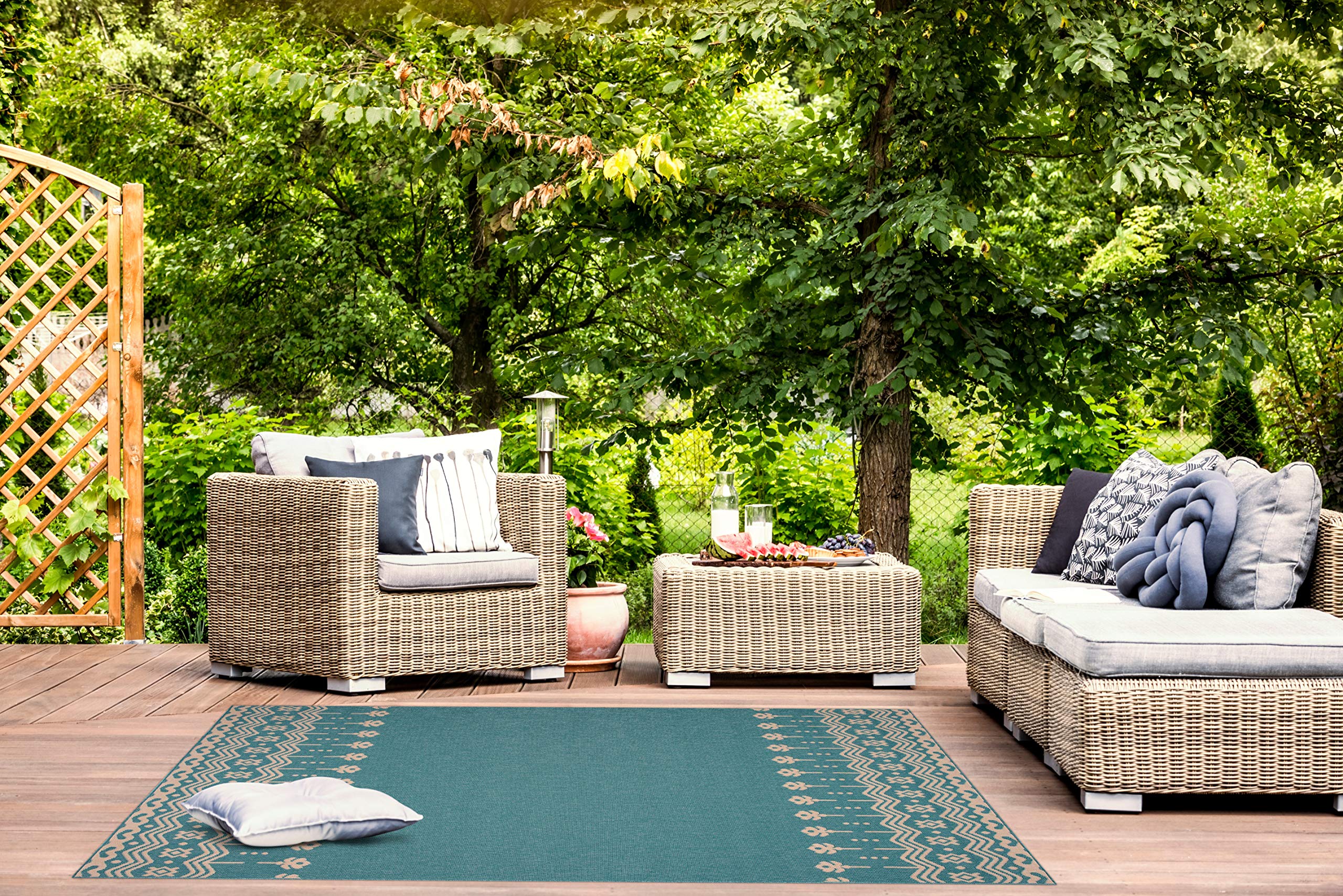Premium Indoor Outdoor Abstract Area Rug 5'3